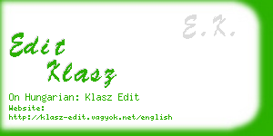 edit klasz business card